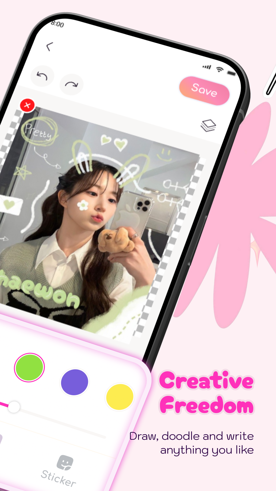 Draw, doodle and write freely